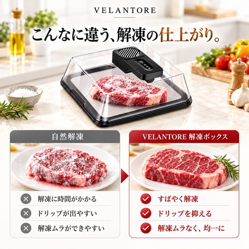 VELANTORE｜急速解凍ボックス – 毎日の料理を、もっと快適に