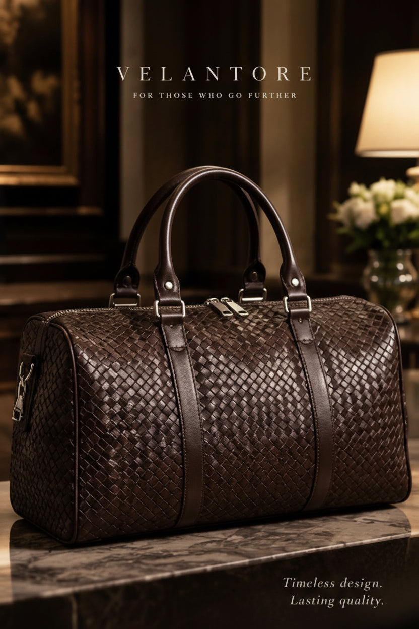 New woven mobile travel bag Large capacity men and women shoulder bag Travel bag black business travel bag