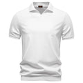 2026 Spring/Summer New Cross-Border Tencel Polo Shirt, Old Money Style, Silky Flow, Business Men's Seagull Collar Polo Shirt